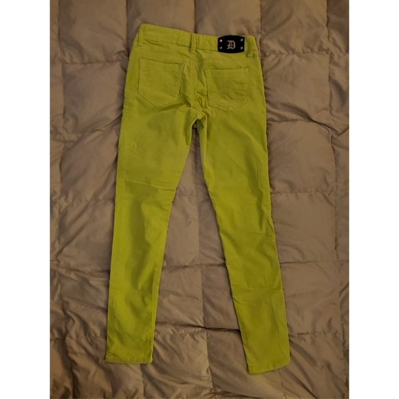 HP👖Dollhouse Lemon-Lime Skinny Corduroy Jean - Picture 2 of 8